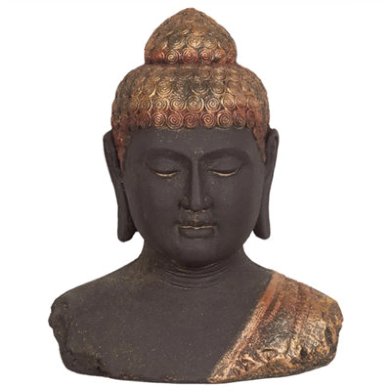 Image of Beliani Figurine Buddha Carum Ceramic Black