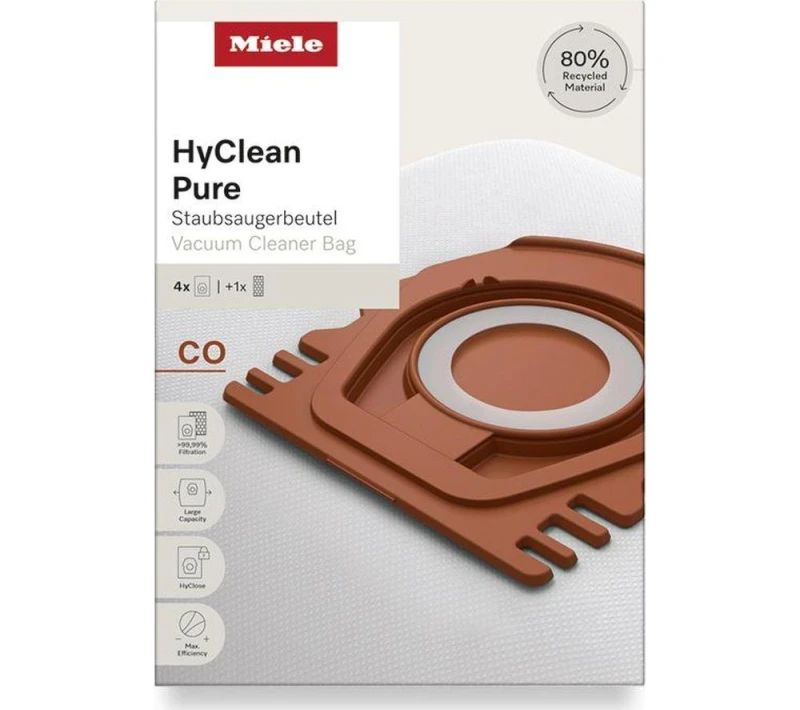 Image of MOLECULAR HyClean Pure CO Vacuum Cleaner Bags - Pack of 4 4002516830085