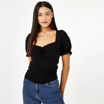 Image of Jack Wills Sweetheart Prairie Blouse - Black