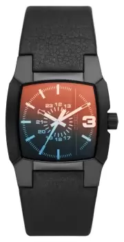 Image of Diesel DZ2000 Cliffhanger Black Dial Black Leather Strap Watch