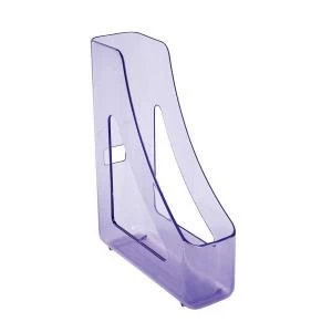 Image of A4 Foolscap Corporate Magazine File Vertical Storage Ice Purple for