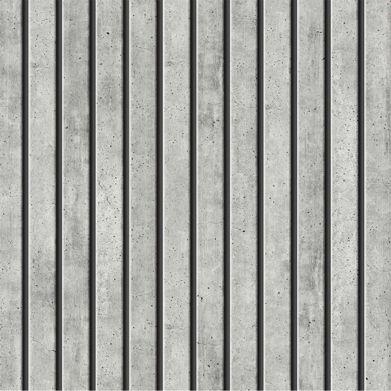 Image of Graham & Brown Fresco Concrete Slats Grey 124995