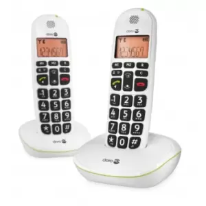 Image of Doro PhoneEasy 100w duo Analog/DECT telephone Caller ID White
