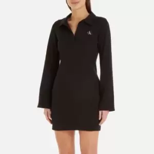 Image of Calvin Klein Jeans Cotton Stretch-Rib Dress - S