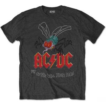Image of AC/DC - Fly on the Wall Unisex X-Large T-Shirt - Grey