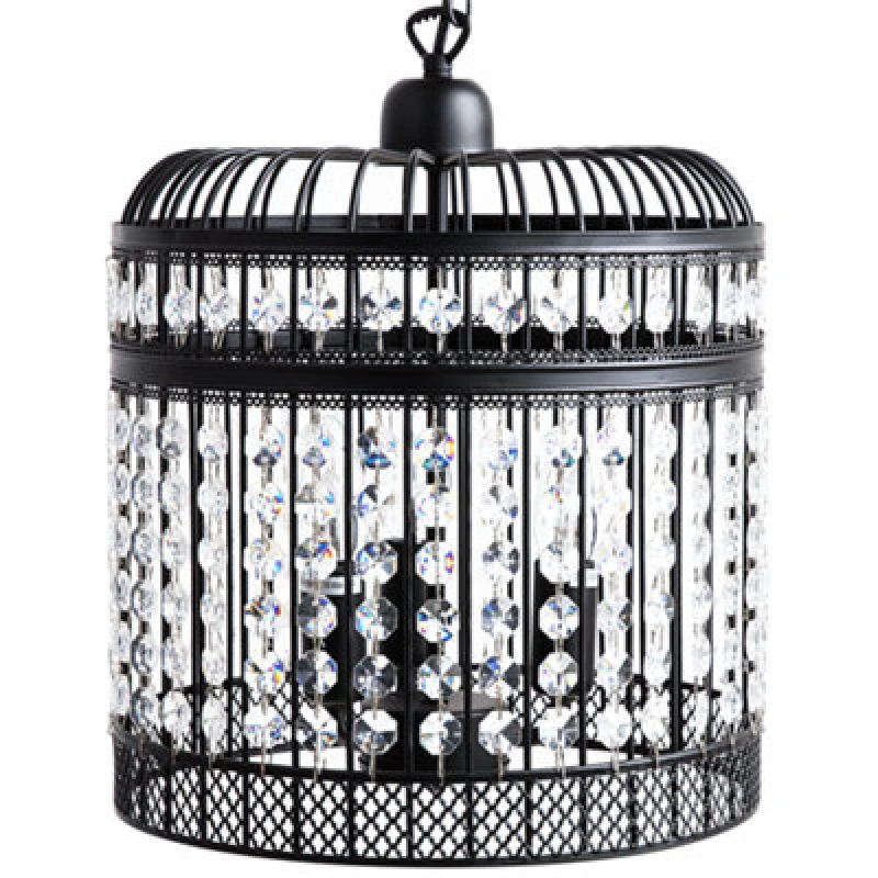 Image of Beliani Pendant Lamp Celon Metal Black