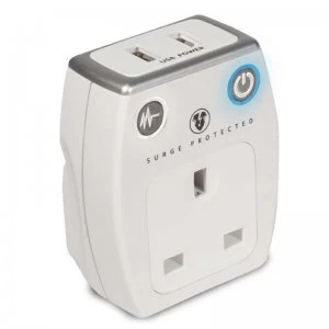 Image of Masterplug 1A Surge Protected USB Mains Charger
