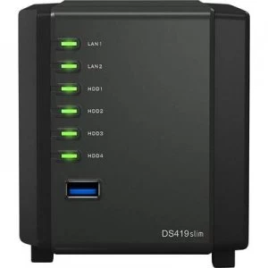 Image of Synology DiskStation DS419slim NAS Server casing 4 Bay