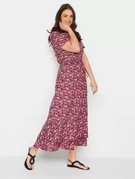 Image of Long Tall Sally Pink/red Floral Midaxi Dress, Red, Size 20, Women