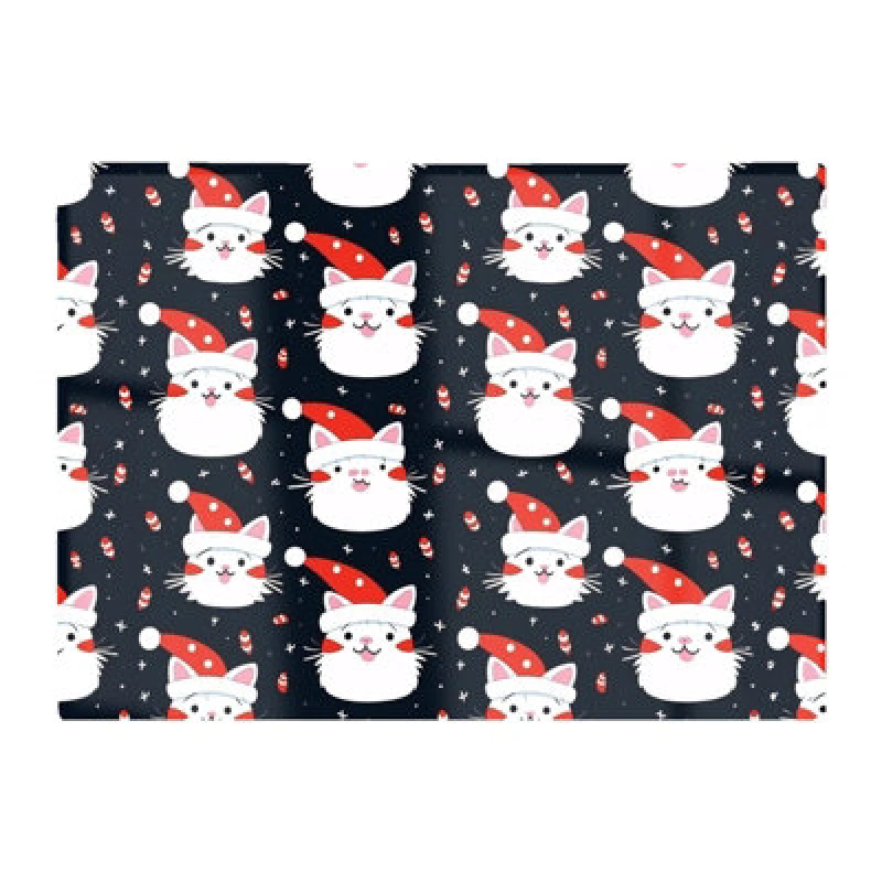 Image of Warren Reed Designer Cute Cats Wearing Santa Claus Hats Glass Chopping Board