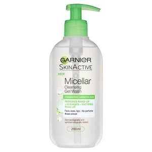 Image of Garnier Micellar Gel Face Wash Combination Skin 200ml