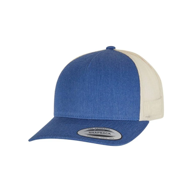 Image of Flexfit Mens Two Tone 5 Panel Trucker Cap in Bright Blue Bright Blue Male One Size