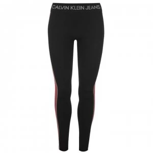 Image of Calvin Klein Stripe Leggings - Black