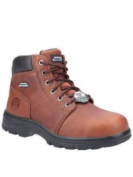 Image of Skechers Workshire Leather Safety Boots - Brown