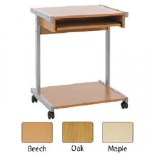 Image of Jemini Intro Maple 650mm Mobile Computer Workstation KF14103