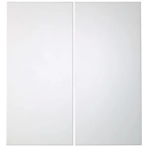 Image of IT Kitchens Santini Gloss White Slab Corner base door W925mm Set of 2