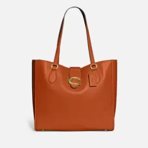 Image of Coach Womens Soft Calf Theo Tote Bag - Canyon