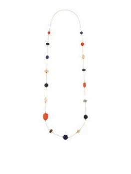 Image of Accessorize Simplicity Beaded Rope Necklace - Orange