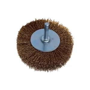 Image of 30SWG Shaft Mounted Brass Coated Brush 50 X 10MM