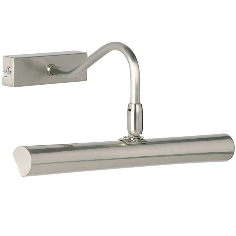 Image of Loops LED Picture Wall Light 2.5W Warm White Satin Chrome Classic Over Head Down Lamp White