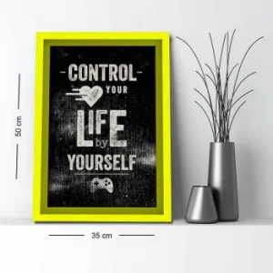 Image of 3550AHS-016 Multicolor Decorative Framed MDF Painting