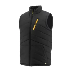 Image of Caterpillar Unisex Adult Essentials Quilted Body Warmer (S) (Black)