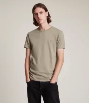 Image of AllSaints Mens Tonic Crew T-Shirt, Pier Grey, Size: M