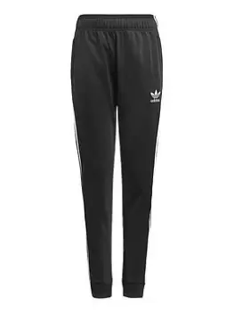 Image of adidas Originals Superstar Track Pants - Black/White, Size 7-8 Years
