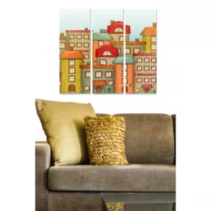 Image of MDF21275457 Multicolor Decorative MDF Painting (3 Pieces)