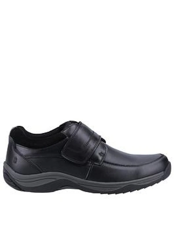 Image of Hush Puppies 'Douglas' Classic Touch Fastening Shoes Black