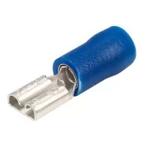Image of TruConnect 4.8x0.5mm 16A Blue Female Receptacle Pack of 100