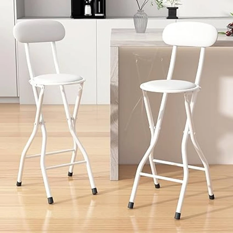 Image of MCC Direct Folding Breakfast Bar Stool padded High Chair Set of 2 White White Unisex
