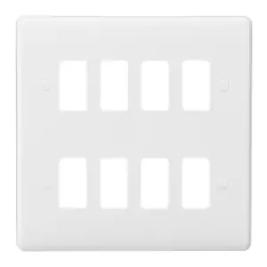 Image of KnightsBridge Curved edge 8G grid faceplate