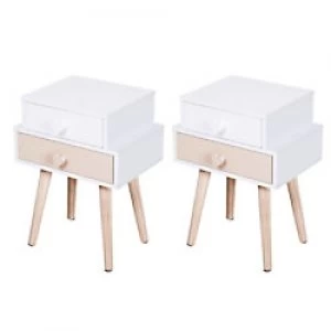 Image of HOMCOM Kids Bedstand 311-008PK Pink