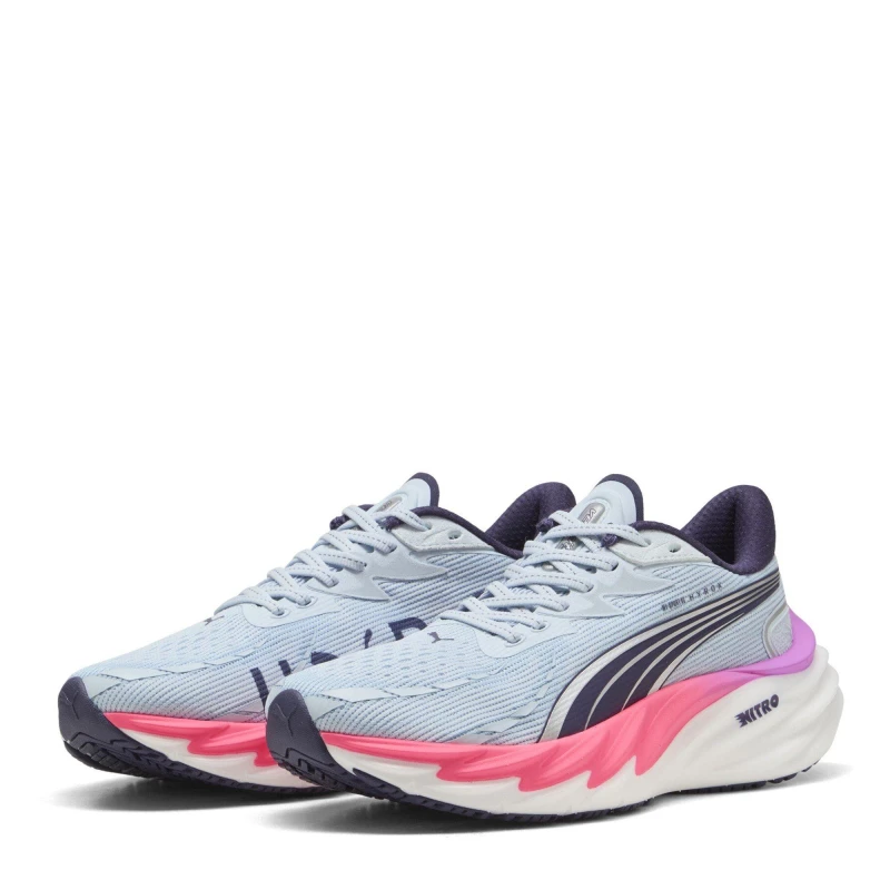 Image of Puma Velocity NITRO 4 Hyrox Gray Pink SS26 Womens Shoes, Size 42 - EUR