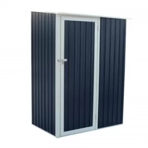 Image of Charles Bentley 4.7ft x 3ft Grey Metal Storage Shed
