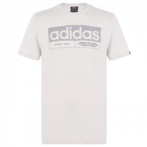 Image of adidas New Box Linear Mens T-Shirt - RawWht/Grey/Blk