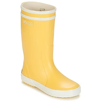 Image of Aigle LOLLY POP boys's Childrens Wellington Boots in Yellow - Sizes 7 toddler,7.5 toddler,8.5 toddler,9 toddler,10 kids,11 kids,11.5 kids,12.5 kids,13