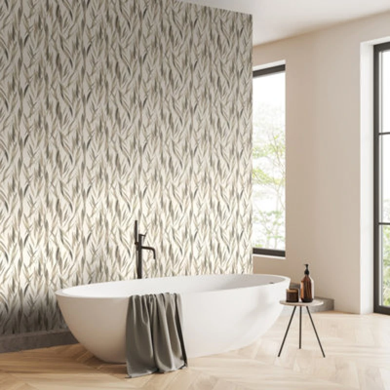 Image of Hoopla Walls Eucalyptus Whisper - Stone & Linen 10M Wallpaper