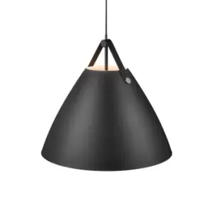 Image of Strap 68cm Dome Pendant Ceiling Light Black, E27