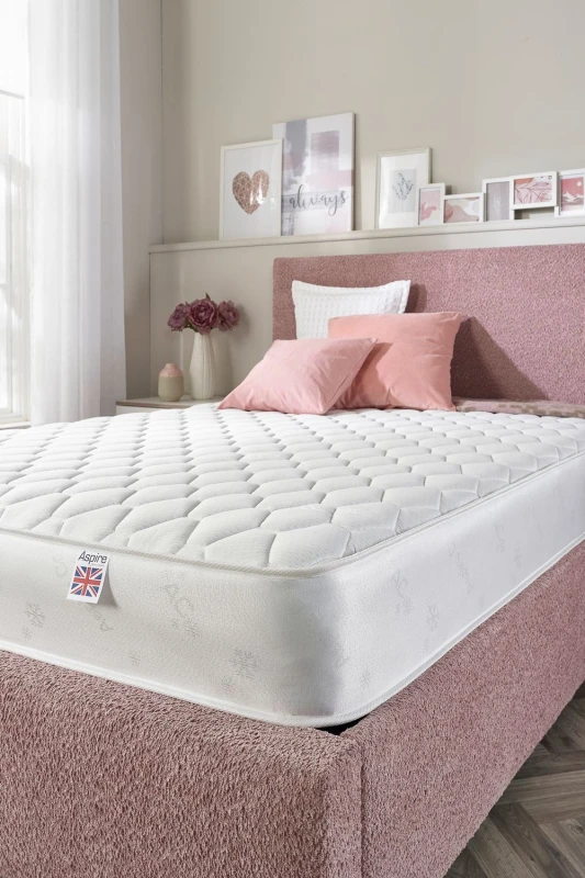 Image of Aspire Aspire Quad Layer Natural Wool 900 Hybrid Mattress in White Size: Single White Single Unisex 5057632185549