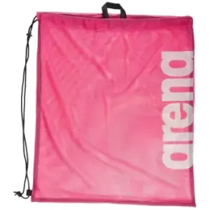 Image of Arena Swim Team Mesh Drawstring Bag (One Size) (Pink/White) - Pink/White