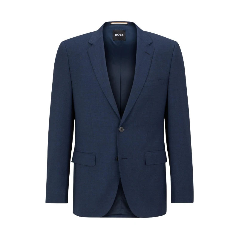Image of Boss Mens H Jasper Mm C Formal Jacket Open Blue male 34 (44)