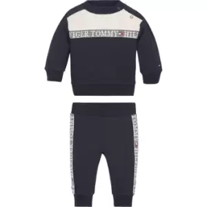 Image of Tommy Hilfiger Baby Tape Crewneck - Blue