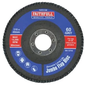 Image of Faithfull Flap Disc 115mm - Medium