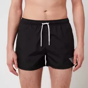 Image of Emporio Armani Mens Logo Swim Shorts - Black - IT 52/XL
