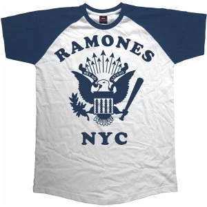 Image of Ramones Retro Eagle Mens X-Large T-Shirt - White