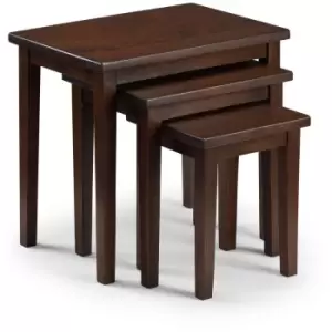 Image of Cleo Nest Of Tables Mahogany Finish