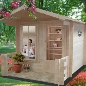 Image of Maulden 19mm Log Cabin 9' x 9' + Verandah