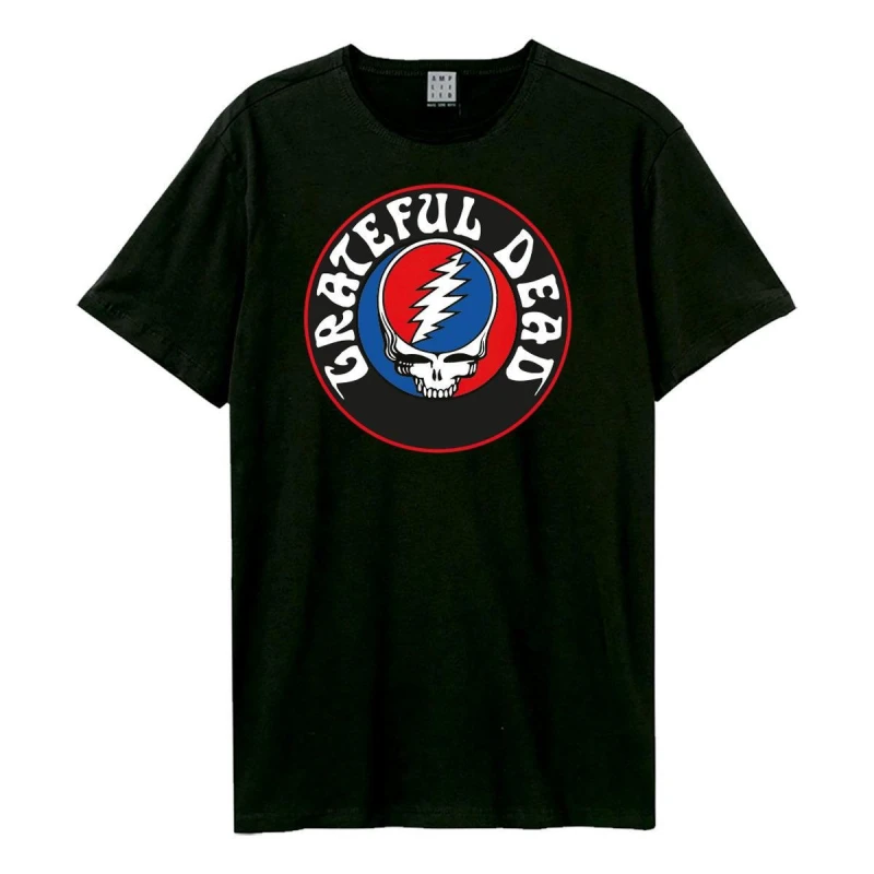 Image of Amplified Amplified Men Steal Your Face Grateful Dead Logo T-Shirt in Black Size: X-Small Black XS Male 5063852068555